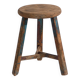 Ancien tabouret patiné bleu ciel (c.1900)