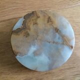 Round alabaster ashtray