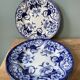 Set of 4 flat plates Creil and Montereau, Flora model