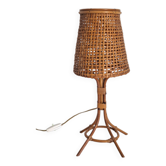 Lampe de chevet bambou vintage