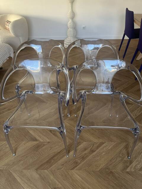 transparent Roche Bobois chairs