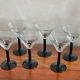 6 art deco glasses fine feet