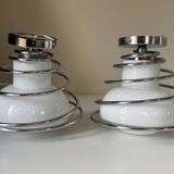 Pair of space age wall lights by Delmas from the 70s