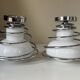 Pair of space age wall lights by Delmas from the 70s