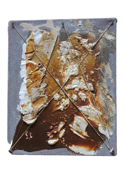 Peinture abstraite "Cordage matière"