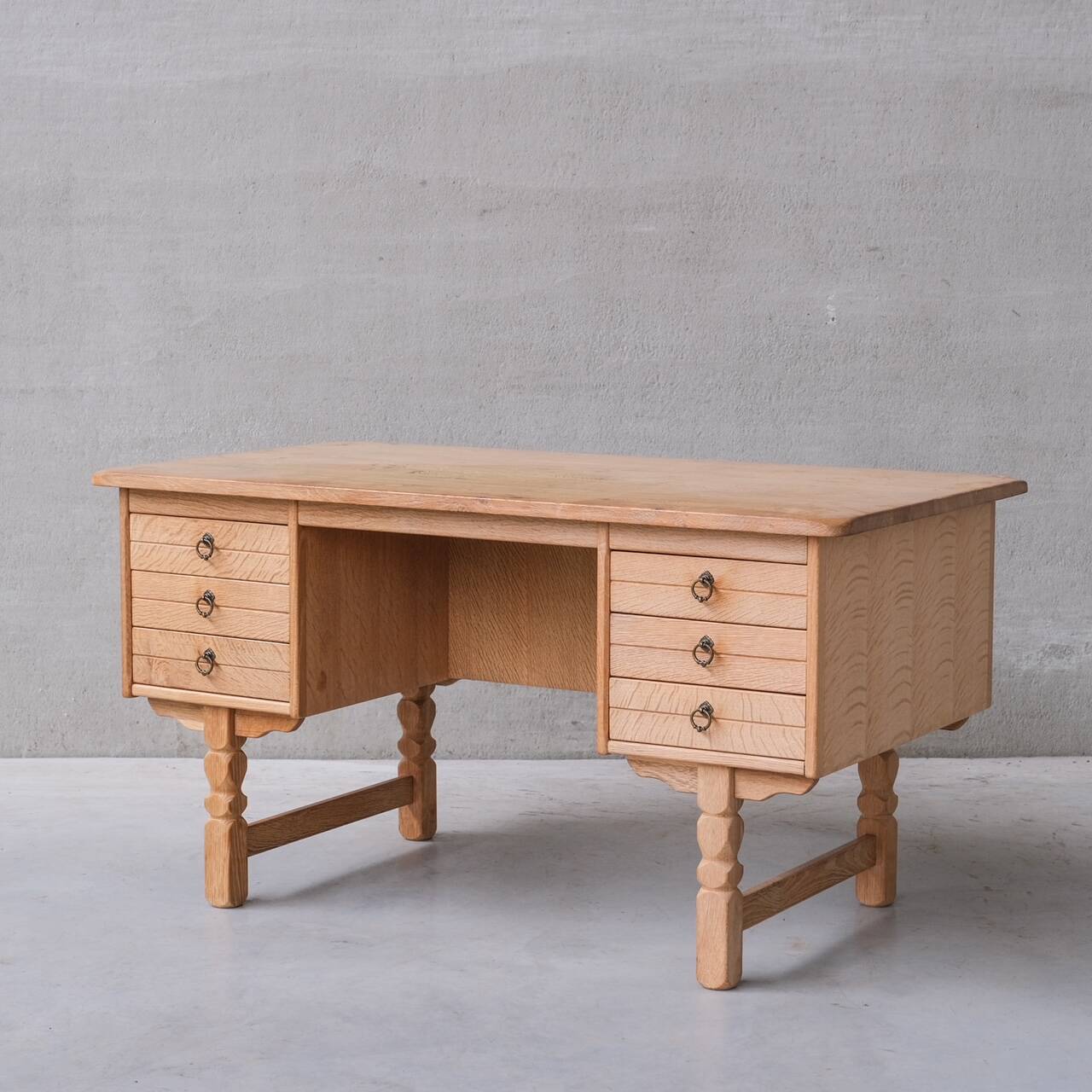 Danish Mid-Century Oak Desk attr. to Henning Kjaernulf