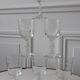 Set of 6 crystal wine glasses engraved 40-50s