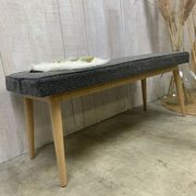 Scandinavian bench grey curls