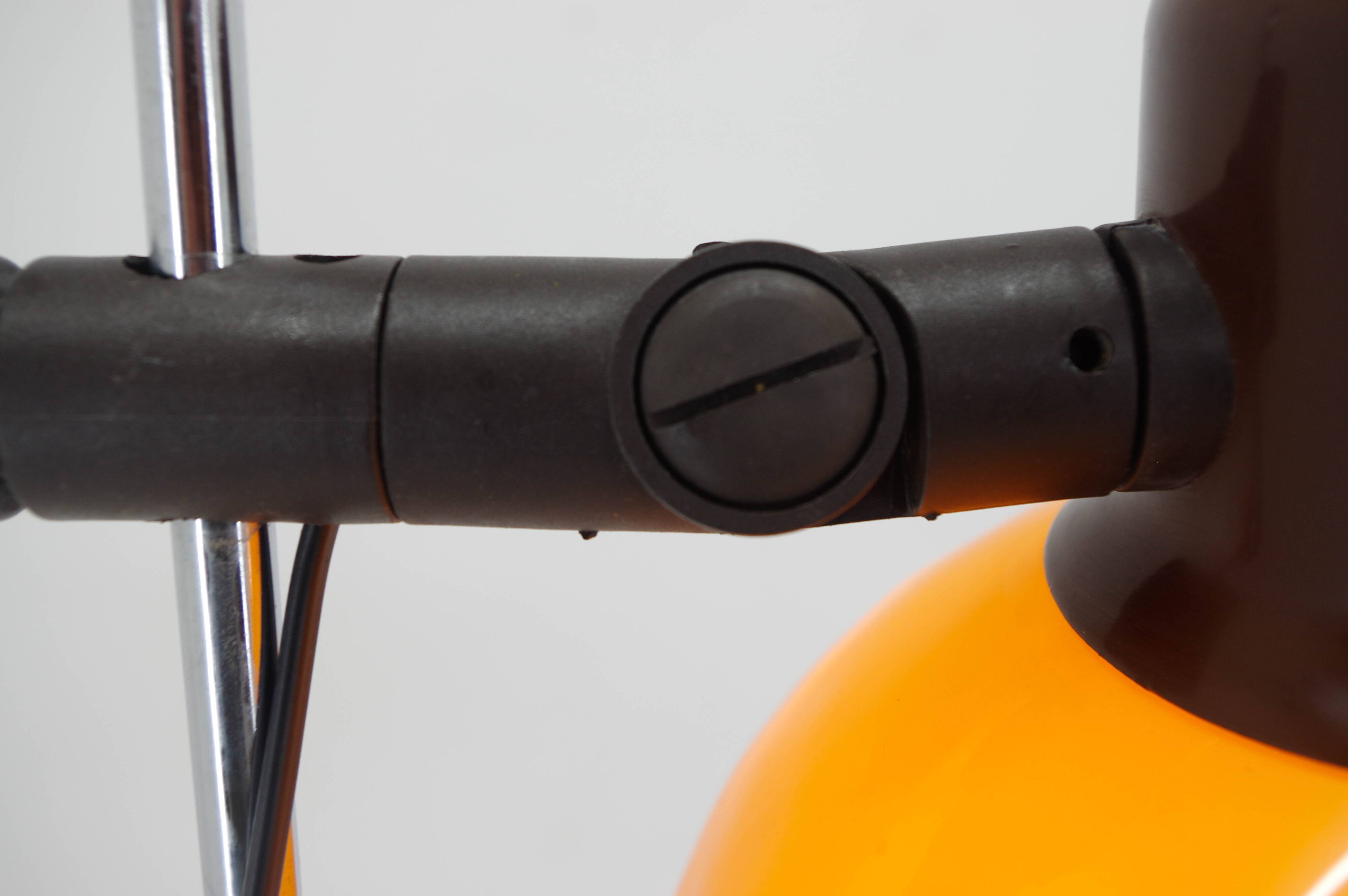 Lampadaire orange vintage, Hongrie, 1970