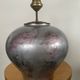Unique lamp base Laque Line in eglomisé glass from the 70s-80s.