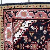 Tapis vintage indien Indo-Mahal fait main en laine – 61 x 88 cm – 1970s