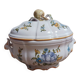 Hand-decorated ceramic soup tureen