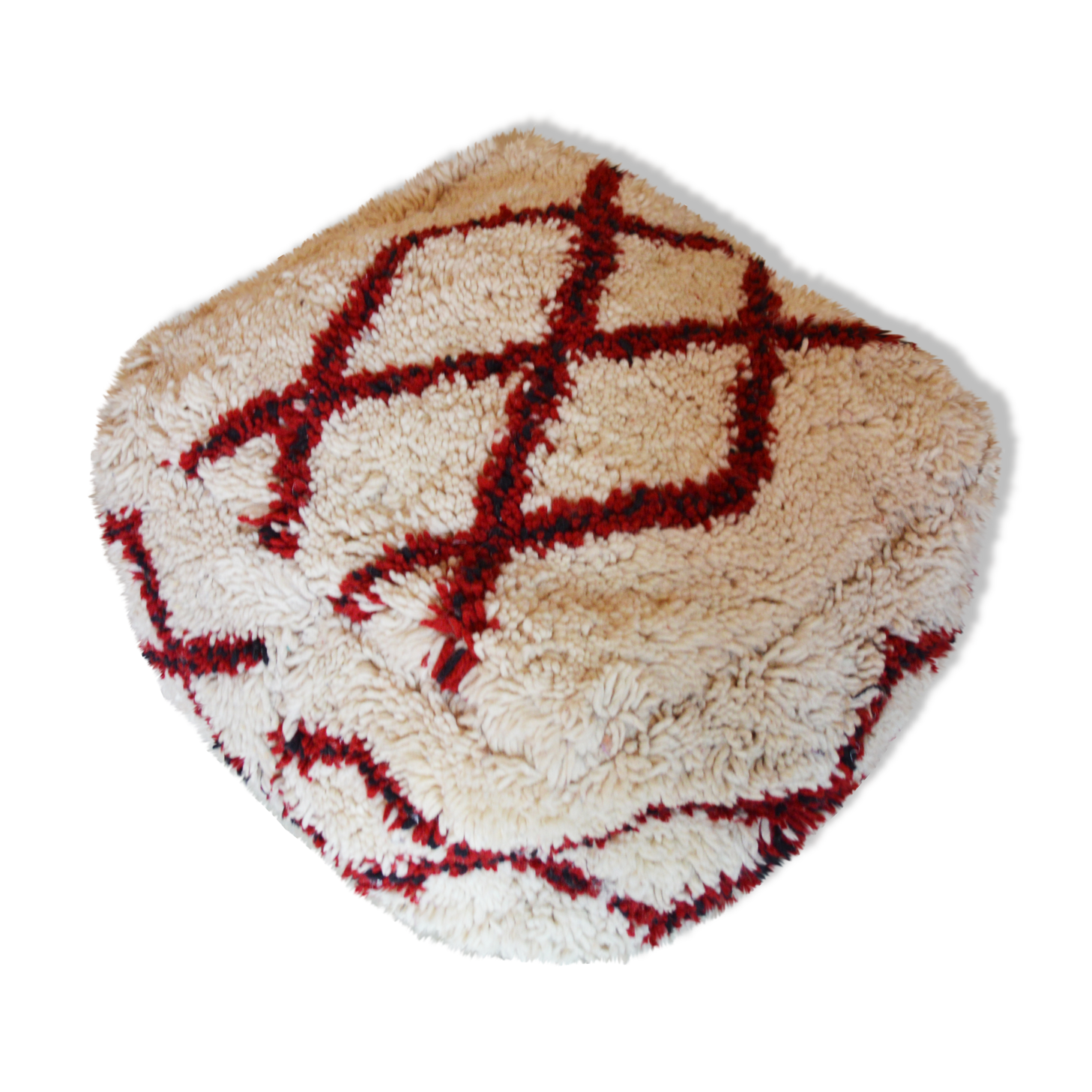 Pouf tapis marocain beni ourain