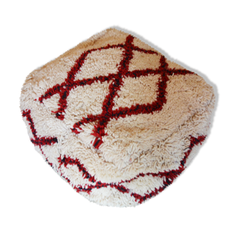 Pouf tapis marocain beni ourain