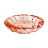 Cendrier en verre ciselé rose rosaline