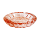 Rosaline pink chiseled glass ashtray