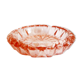 Cendrier en verre ciselé rose rosaline
