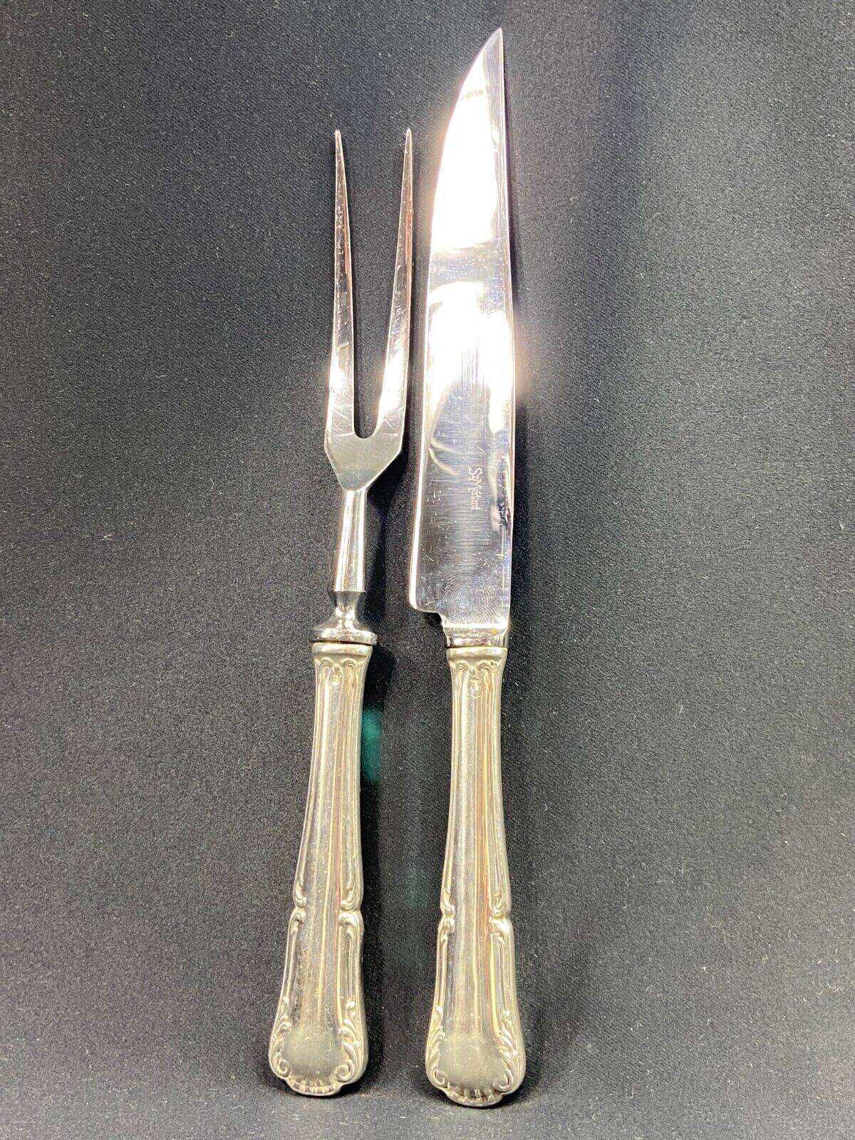 Cutting service in silver-plated metal signed Saint Médard, violin fillet model