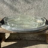 Antique mirrored tray for aperitif, old aperitif server