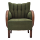 1950s, Danish artdeco armchair, green furniture wool, beech wood, original.