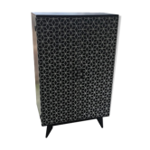 Painted wardrobe black and white patterns