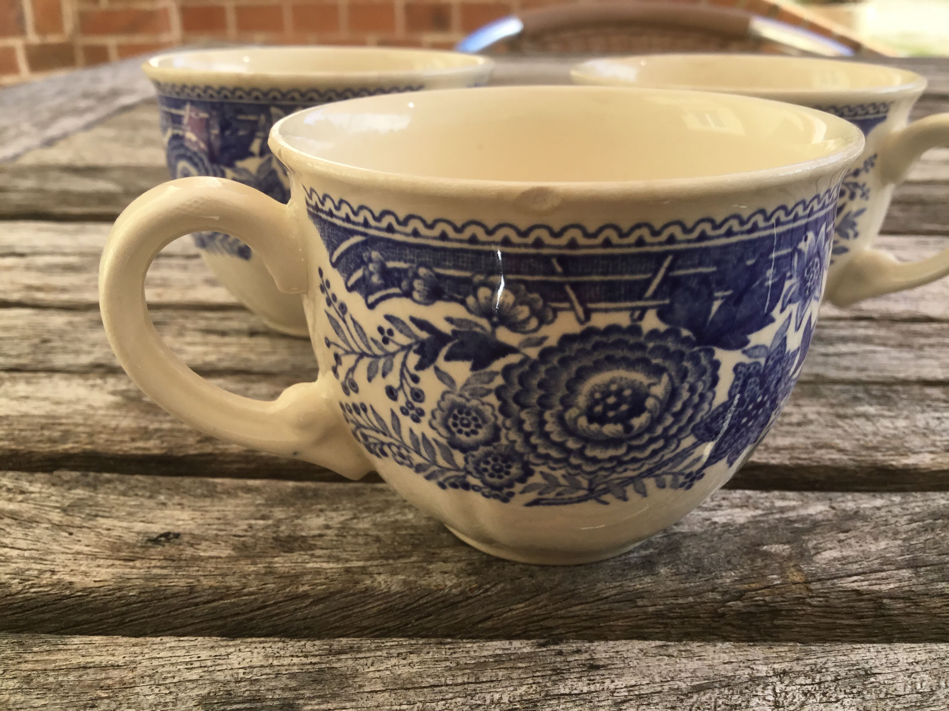 Old Villeroy and Boch "Burgenland" tea cups