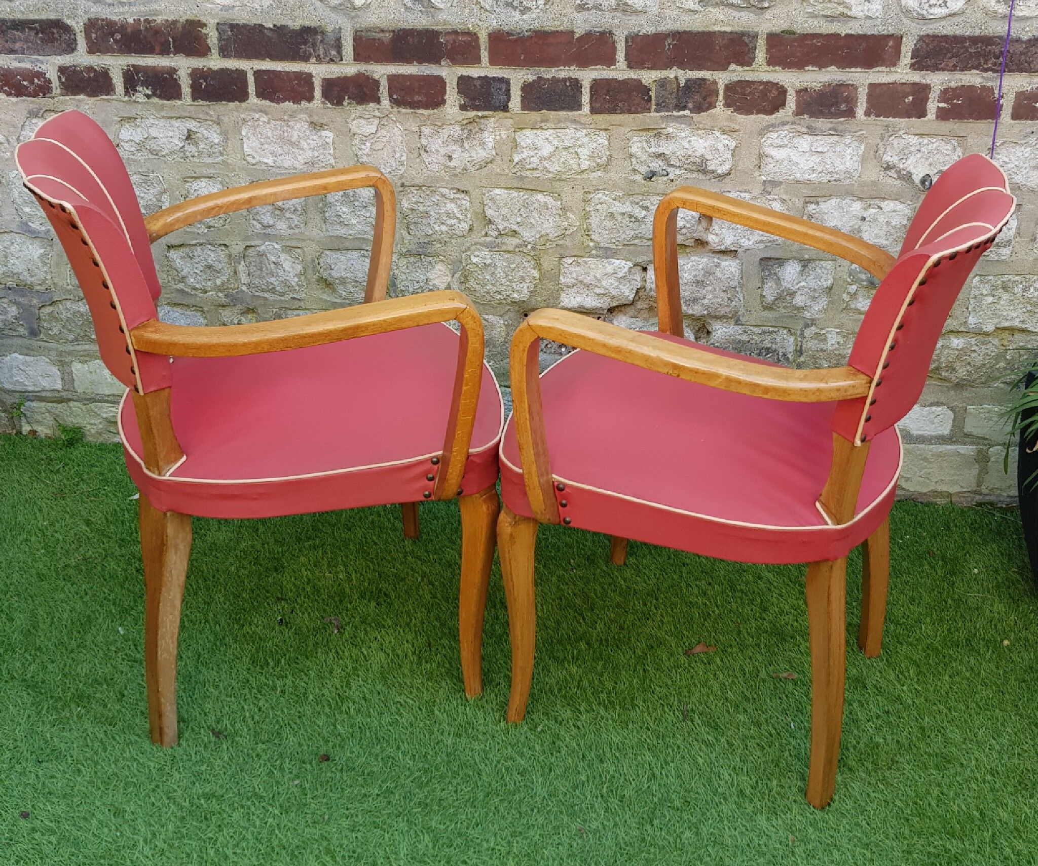 Fauteuils bridge moustache 1950