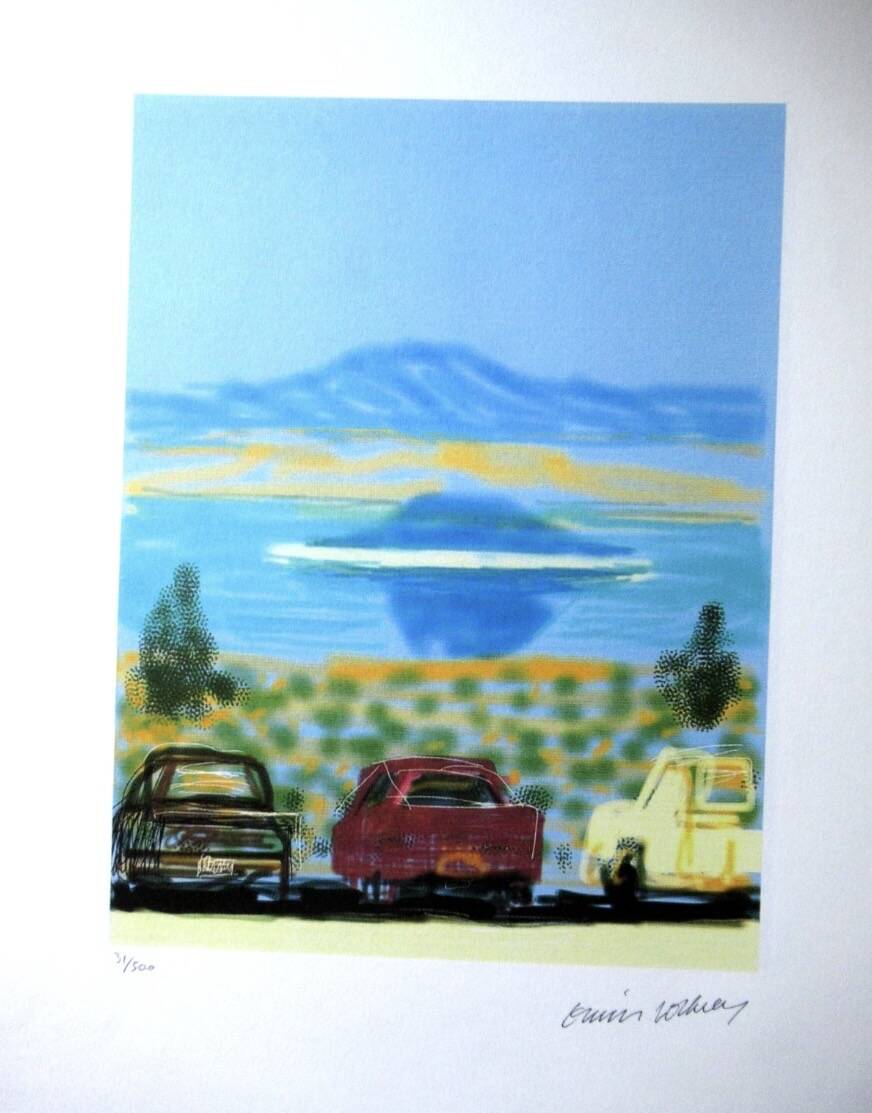 Lithograph by David Hockney, signed and numbered.