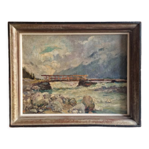 Georges Lemmers, huile sur toile,
