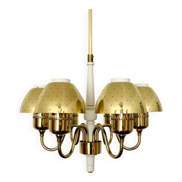 Chandelier en laiton par Hans Agne Jakobsson