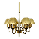 Chandelier en laiton par Hans Agne Jakobsson