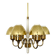 Chandelier en laiton par Hans Agne Jakobsson
