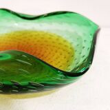 Murano glass ashtray bowl coated glass - 1960s