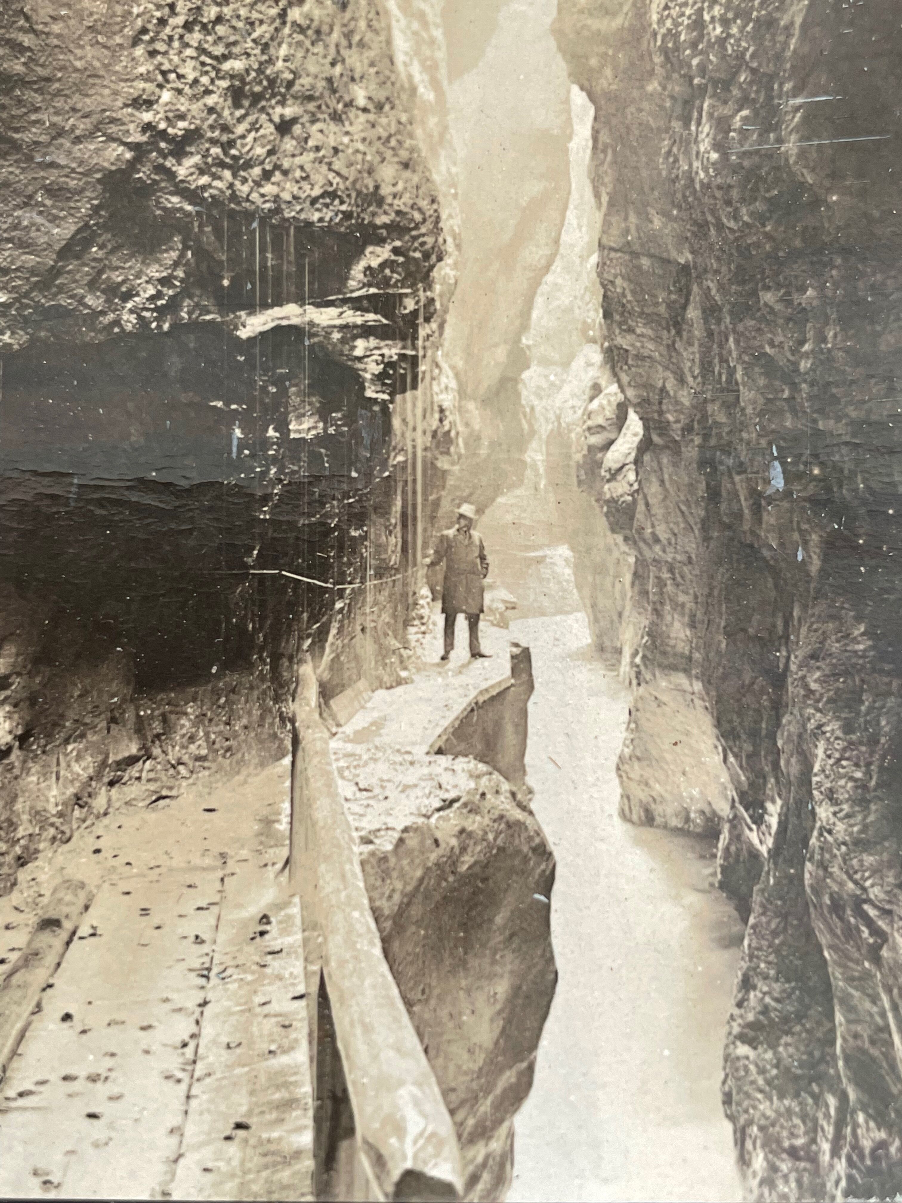 Old photography stereo, stereograph, luxury, albumine 1903 Bavarian Alps