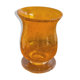 Orange Biot glass photophore