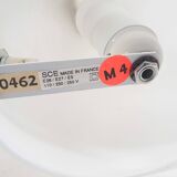 Milk glass pyramid table lamp "Teepee" by SCE France