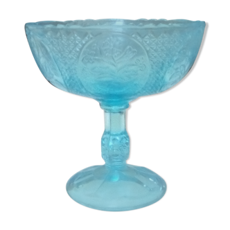 Vintage cast glass standing cup