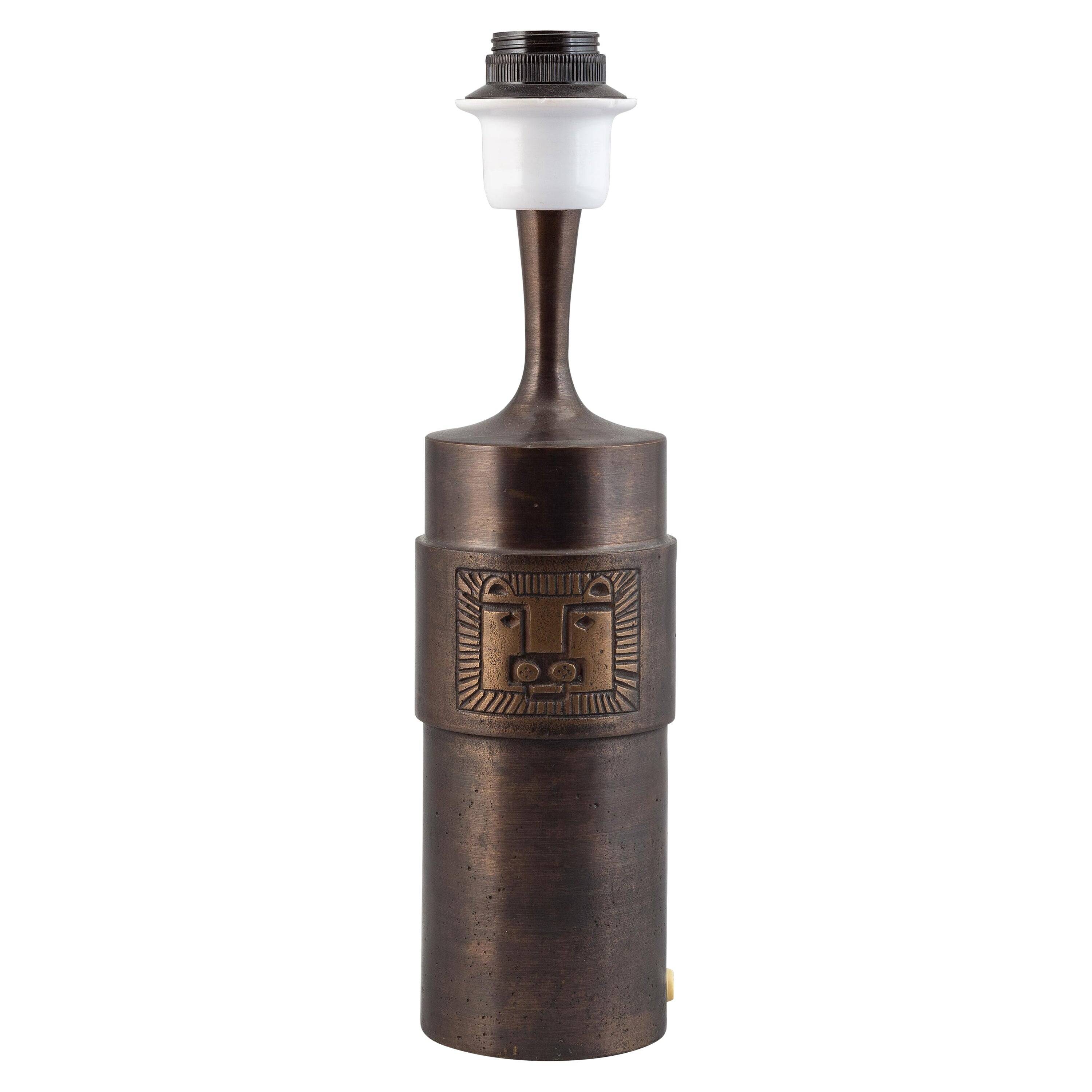 Stig Blomberg desk lamp in cast bronze, Sweden, 1960, signed.