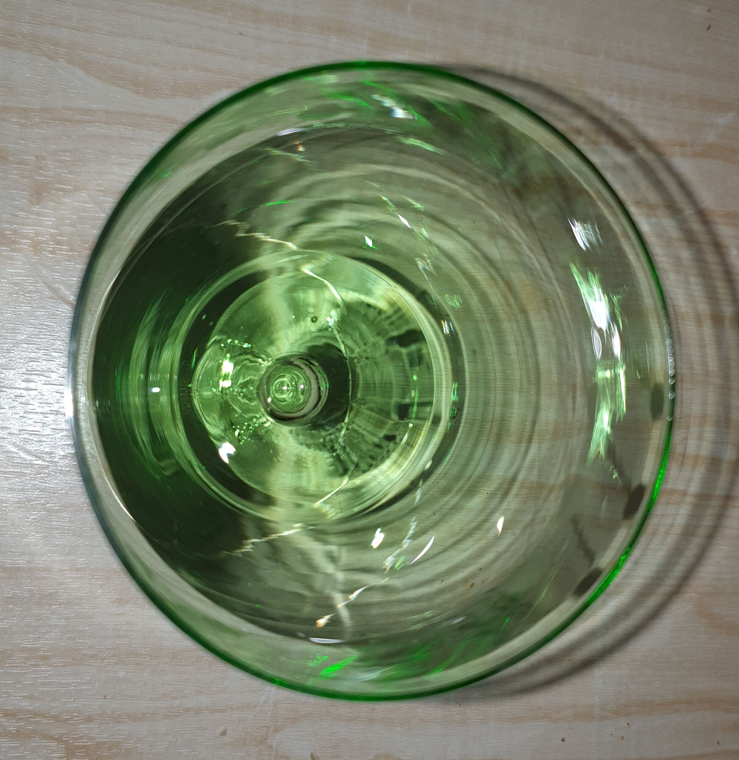 4 glasses of ouraline crystal wine