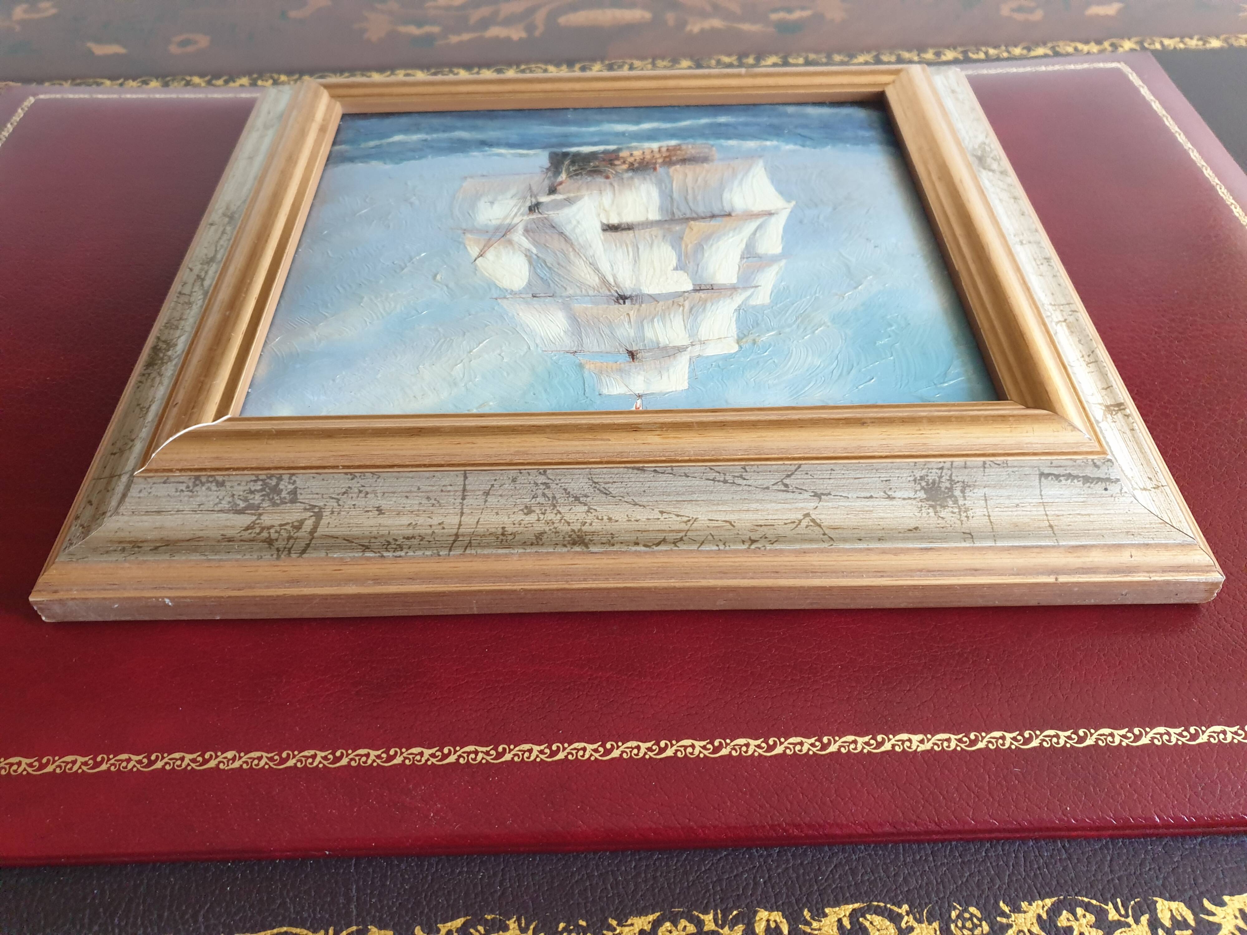 Set of two paintings with identical gold and silver frames