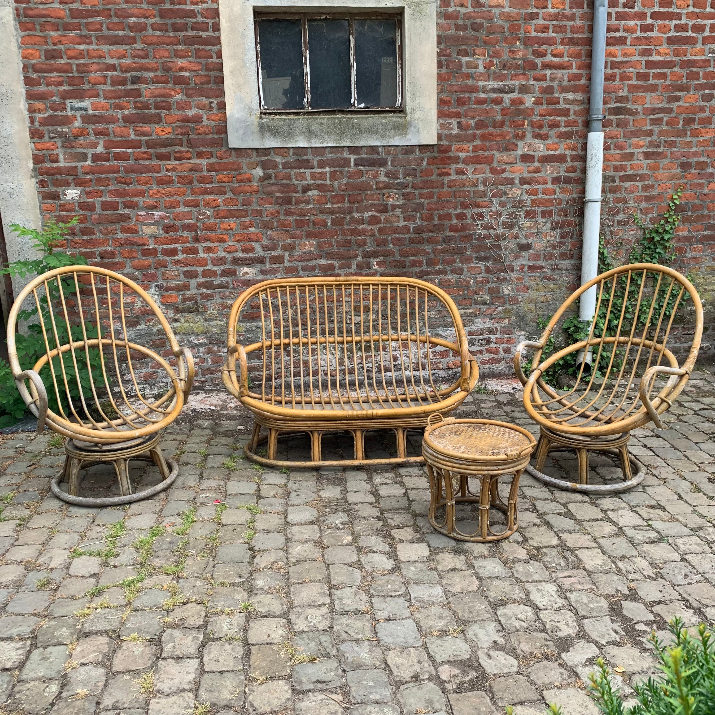 Rattan garden furniture