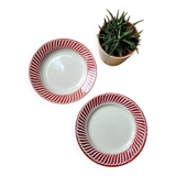 Two Jaquot Digoin Sarreguemines flat plates