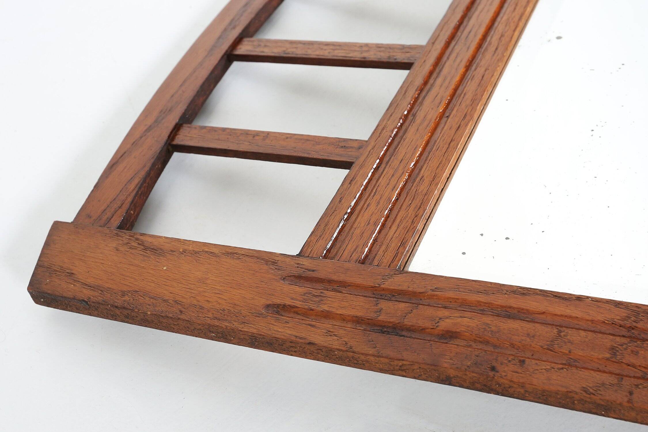 Art Deco Mirror in Wood with Facet Cut Mirror, 1930s