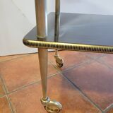 Wheeled service with brass legs