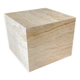 Base table shape square 1970 travertine on wheels french work