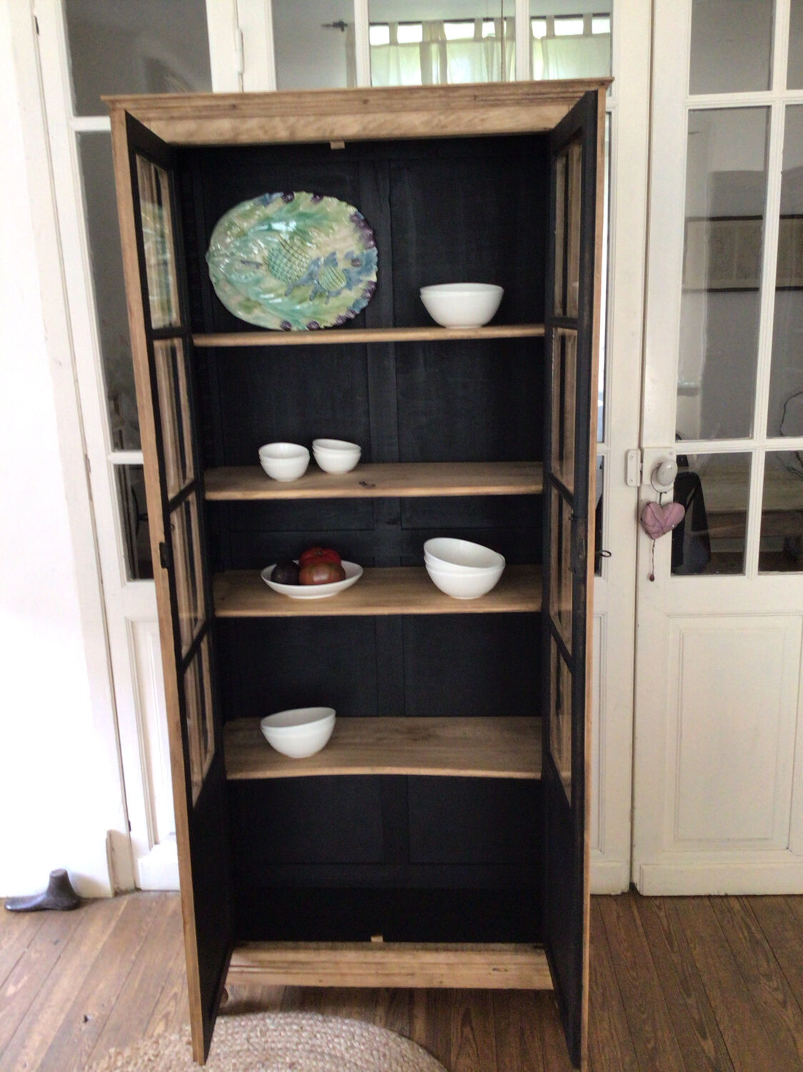 Parisian glass cabinet bookcase