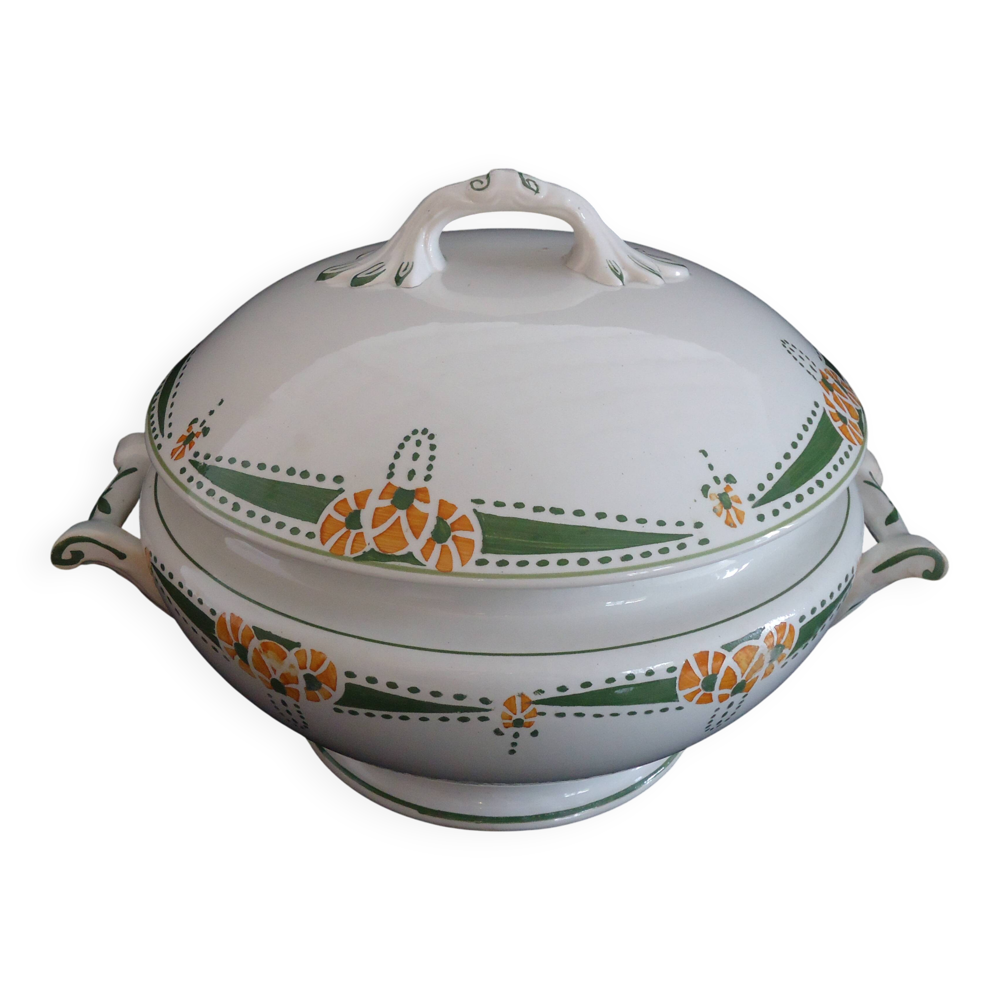 Longwy art deco vegetable touner