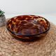 Vintage 70s bowl in speckled amber glass Murano glass