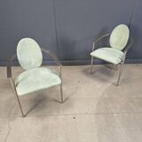 Vintage dining chairs by Belgo chrom, set of 6 - 1980s