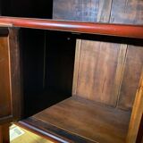 Display cabinet in red and black